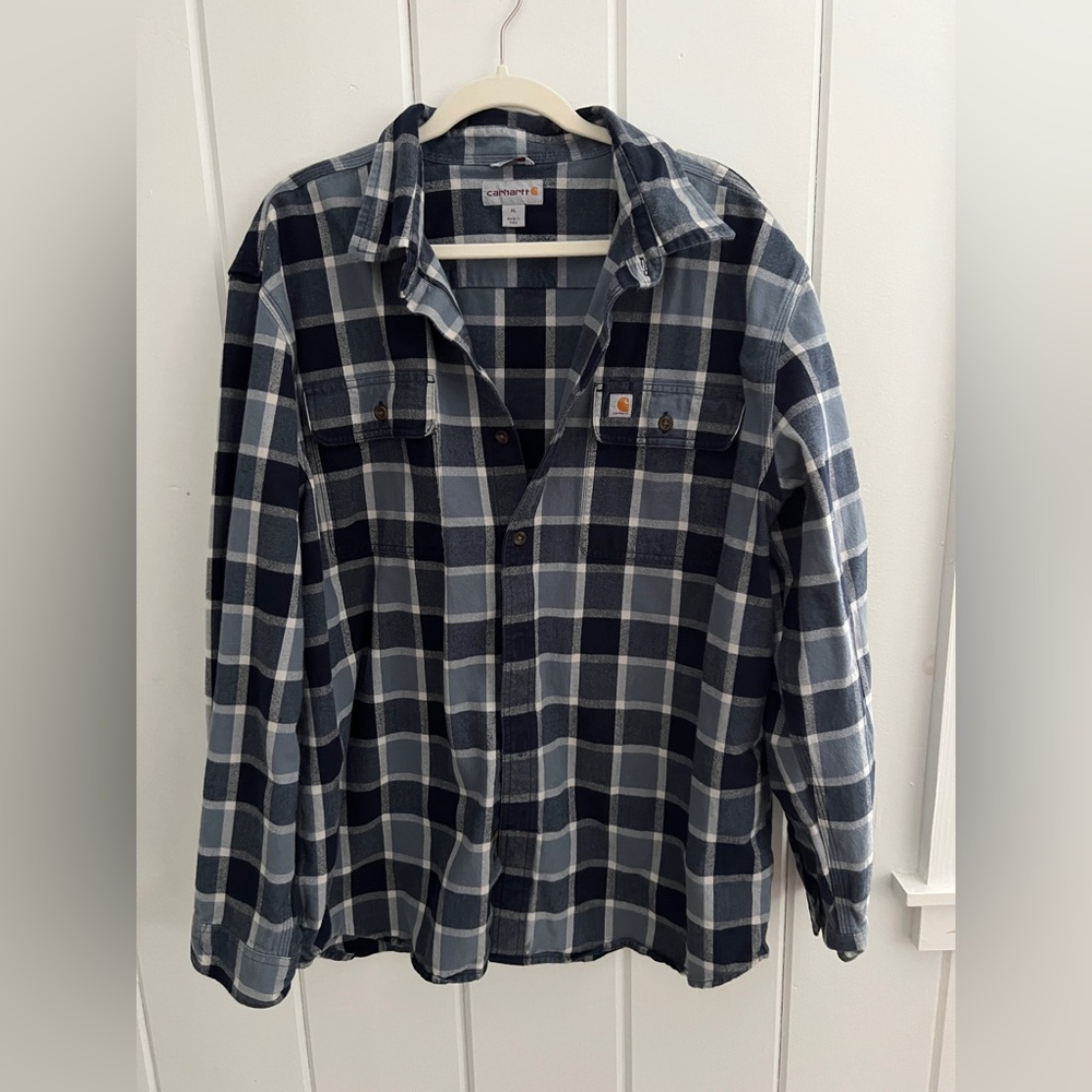 Carhartt Black and Gray Plaid Men's Shirt